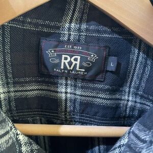 Ralph Lauren Double RL Black and White Plaid Shirt